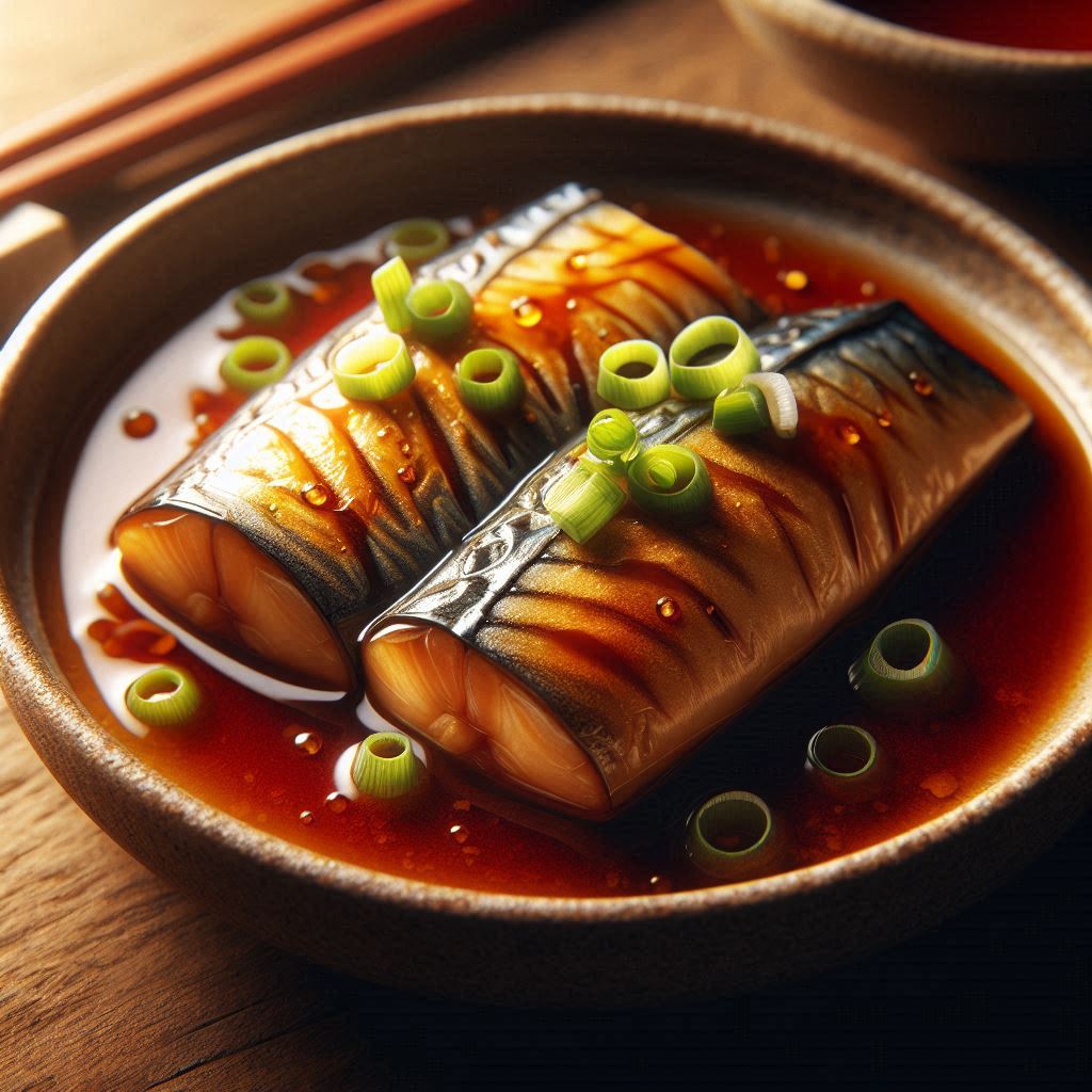  甘めの味噌だれで煮込んだサバの味噌煮